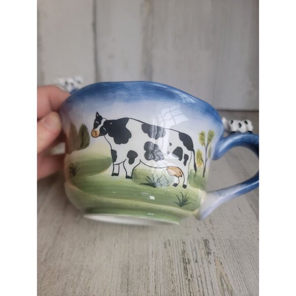 Gevalia farm cow soup bowl set unique home decor - Picture 7 of 8